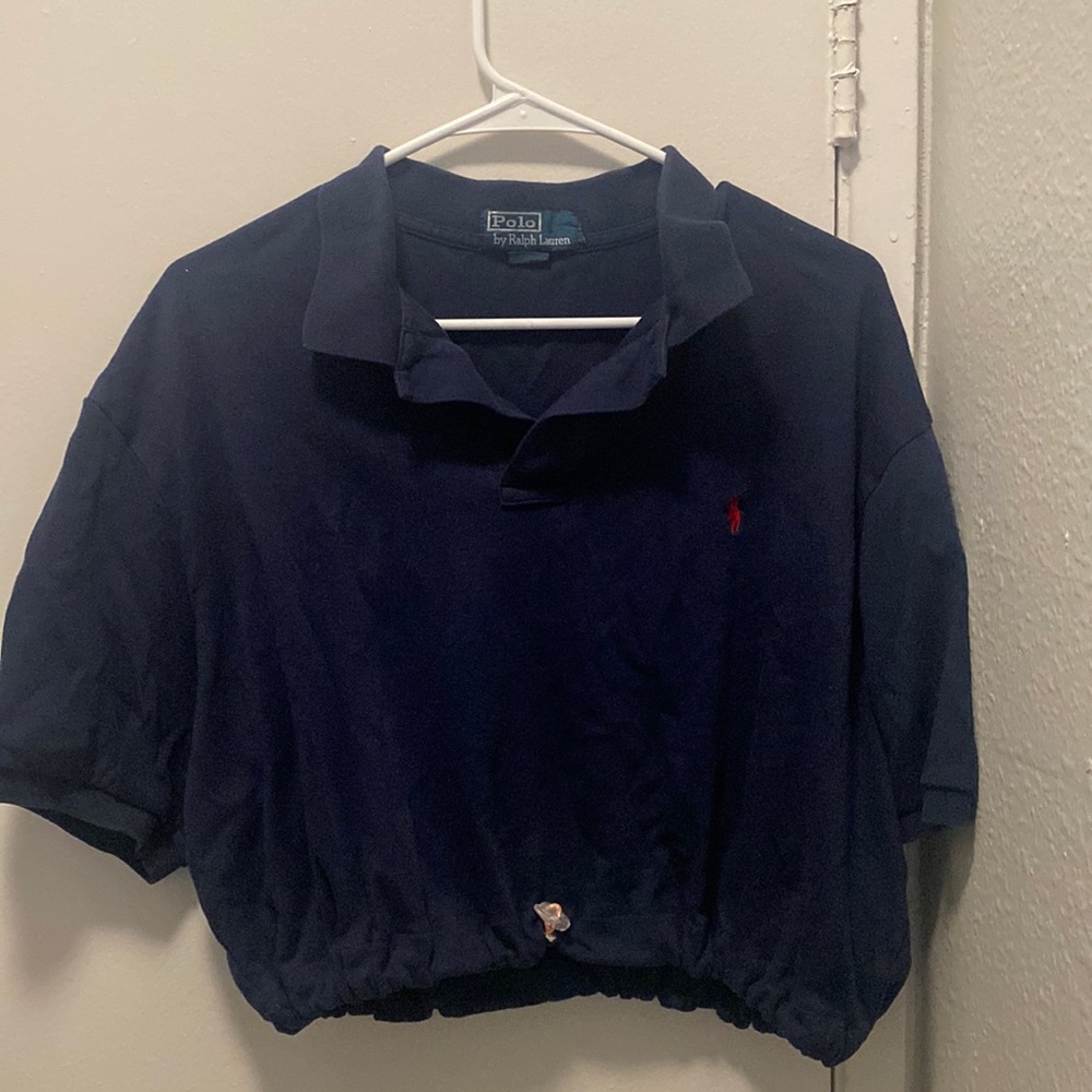 Polo Ralph Lauren cropped T-shirt with rubber band